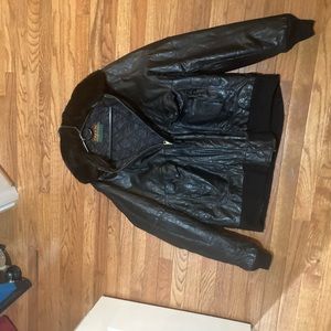 Vintage black leather jacket